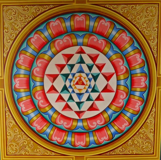 Mandala on the roof of Sri Mariamman Temple