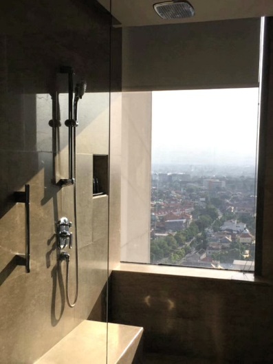 The Window of the Hotel Bathroom in Solo